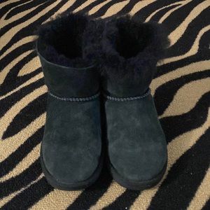 Kid's Black Bow Ugg Boots Size 12 Shoes